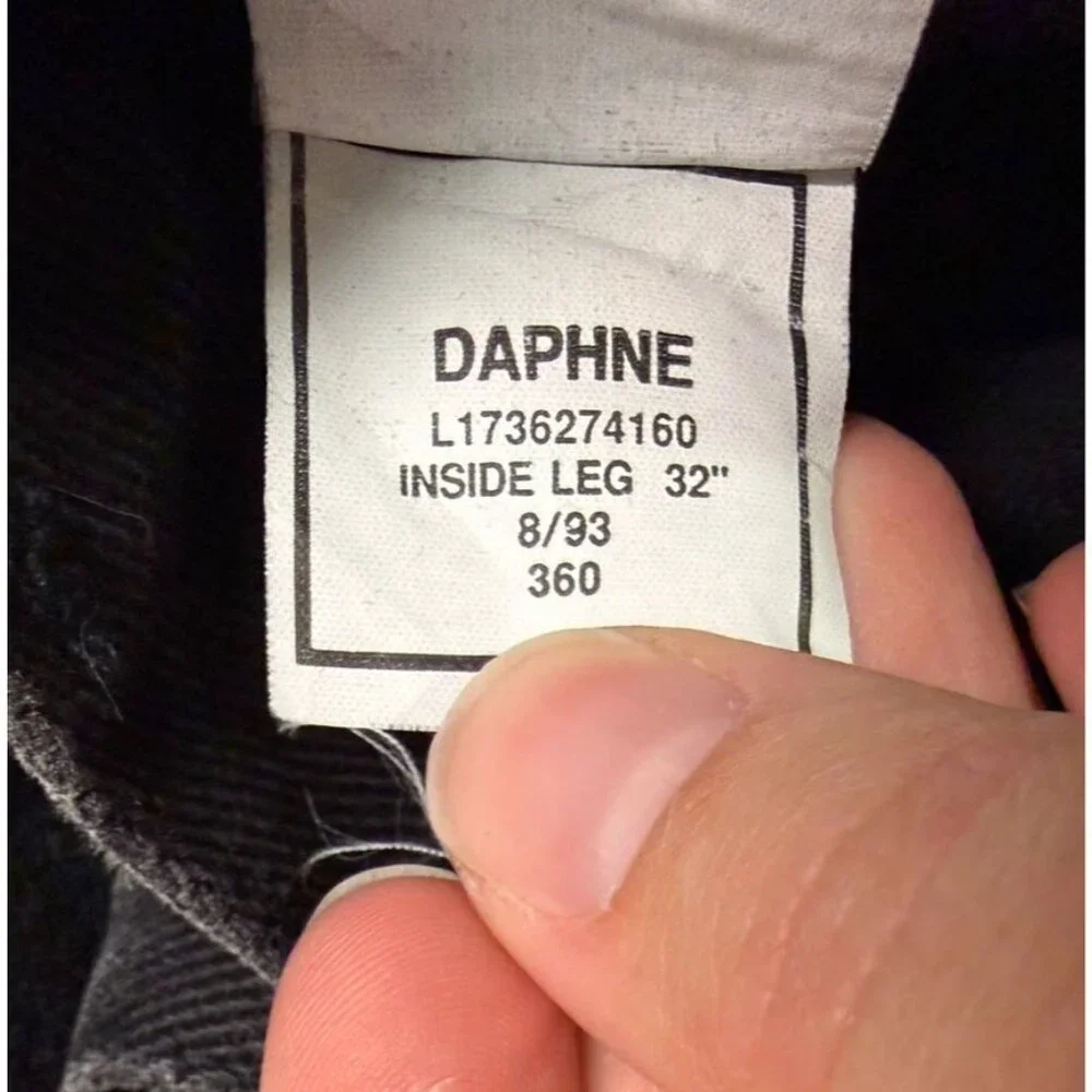 NWT Deadstock Vintage Pepe Jeans Black Denim Embroidered Jeans Size 1/2 - Picture 7 of 8